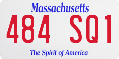 MA license plate 484SQ1