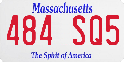 MA license plate 484SQ5
