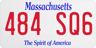 MA license plate 484SQ6