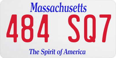 MA license plate 484SQ7