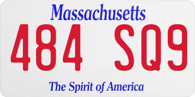 MA license plate 484SQ9