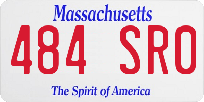 MA license plate 484SR0