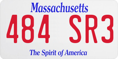 MA license plate 484SR3