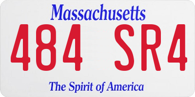 MA license plate 484SR4