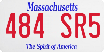 MA license plate 484SR5