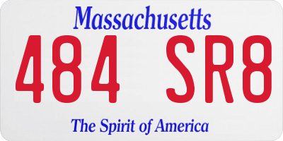 MA license plate 484SR8
