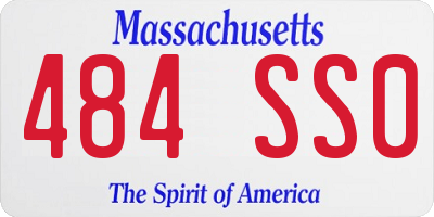 MA license plate 484SS0