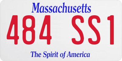 MA license plate 484SS1