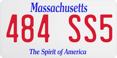 MA license plate 484SS5