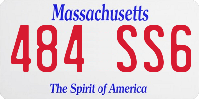 MA license plate 484SS6