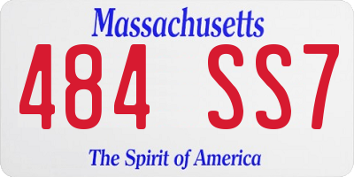 MA license plate 484SS7