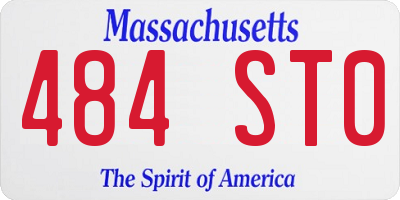 MA license plate 484ST0