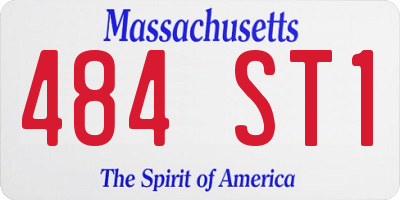 MA license plate 484ST1