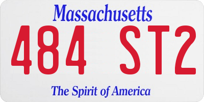 MA license plate 484ST2