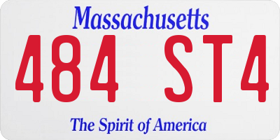 MA license plate 484ST4