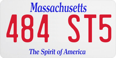MA license plate 484ST5