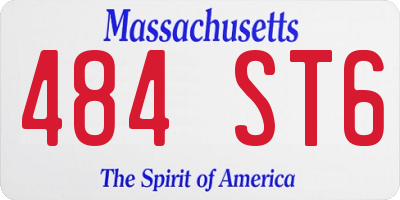 MA license plate 484ST6