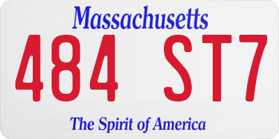MA license plate 484ST7