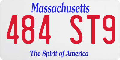 MA license plate 484ST9