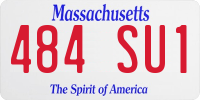MA license plate 484SU1