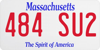 MA license plate 484SU2