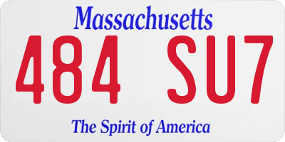 MA license plate 484SU7