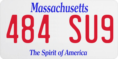 MA license plate 484SU9