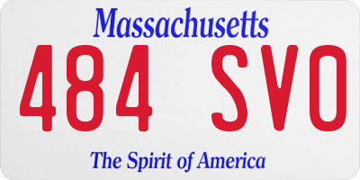MA license plate 484SV0