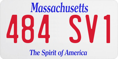 MA license plate 484SV1