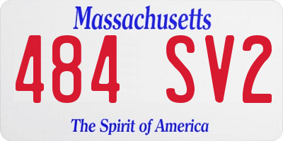 MA license plate 484SV2