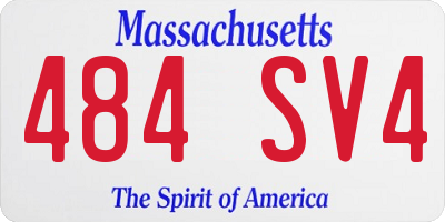 MA license plate 484SV4