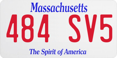 MA license plate 484SV5