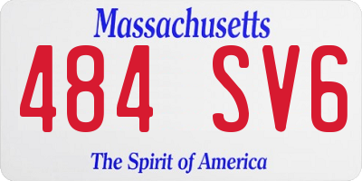 MA license plate 484SV6