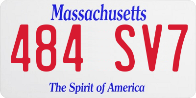 MA license plate 484SV7