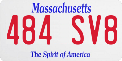 MA license plate 484SV8