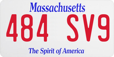 MA license plate 484SV9