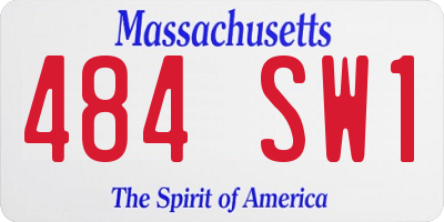 MA license plate 484SW1