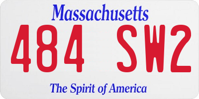 MA license plate 484SW2