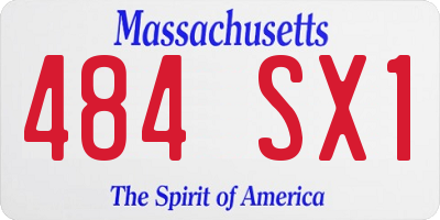 MA license plate 484SX1