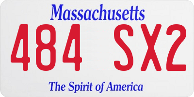 MA license plate 484SX2