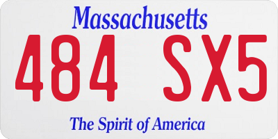 MA license plate 484SX5