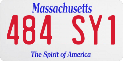 MA license plate 484SY1