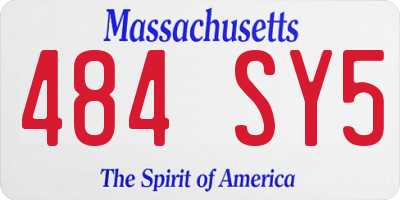 MA license plate 484SY5
