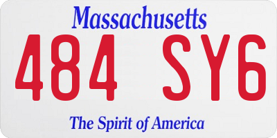 MA license plate 484SY6