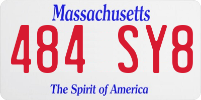 MA license plate 484SY8