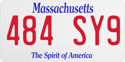 MA license plate 484SY9