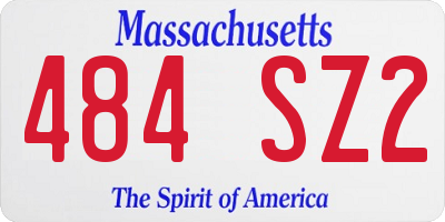MA license plate 484SZ2
