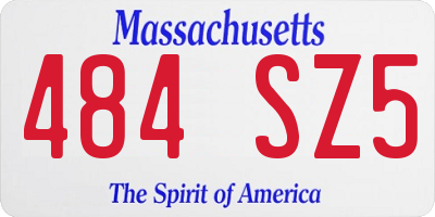MA license plate 484SZ5