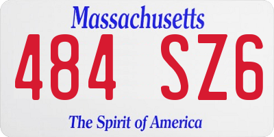 MA license plate 484SZ6