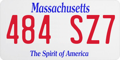 MA license plate 484SZ7